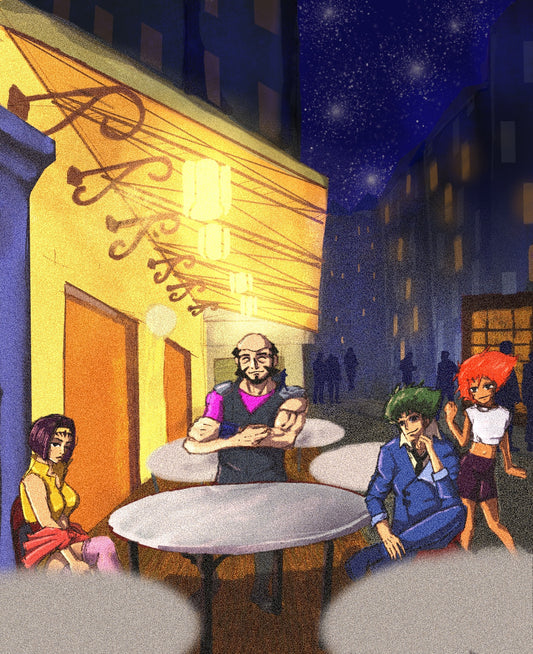 Café Terrace at Night (Van Gogh) x Cowboy Bebop