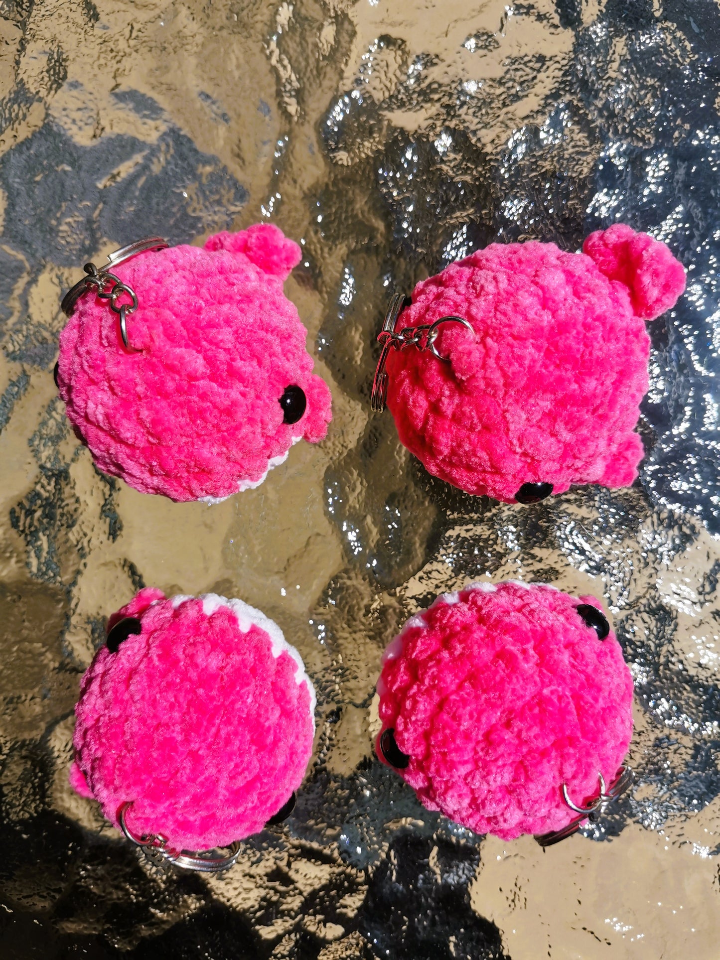 Handmade Crochet Plush – Pink Whale