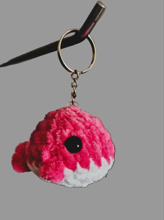 Handmade Crochet Plush – Pink Whale