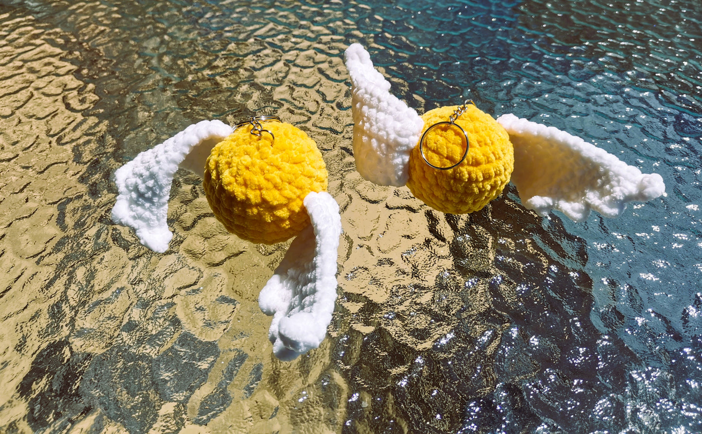 Handmade Crochet Plush – The Golden Snitch