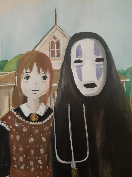 American Gothic  (Grant Wood) x Spirited Away